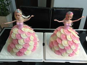 戚风蛋糕+芭比娃娃蛋糕的做法 步骤12