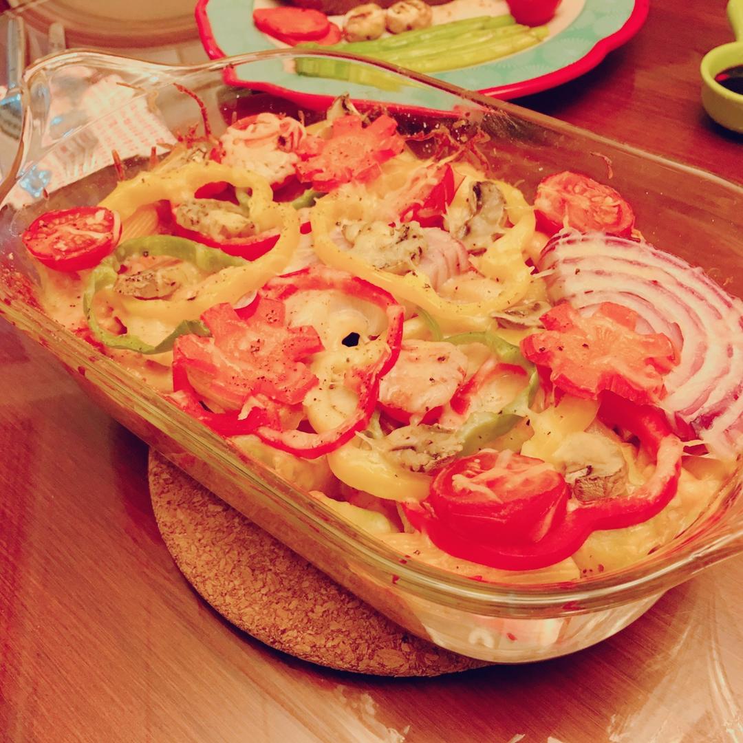 圣诞狂欢趴——圣诞焗时蔬意面