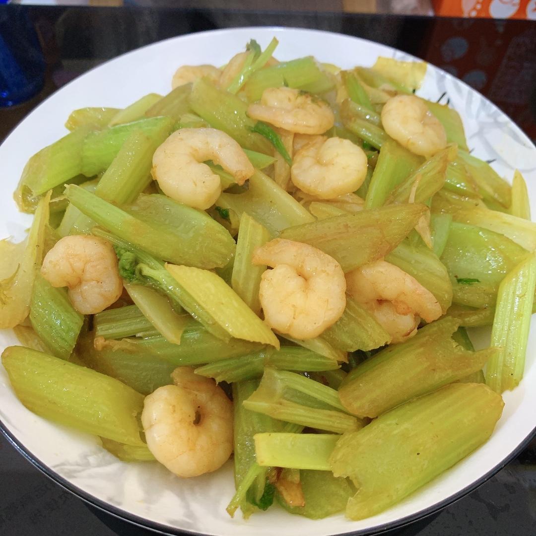 西芹炒虾仁