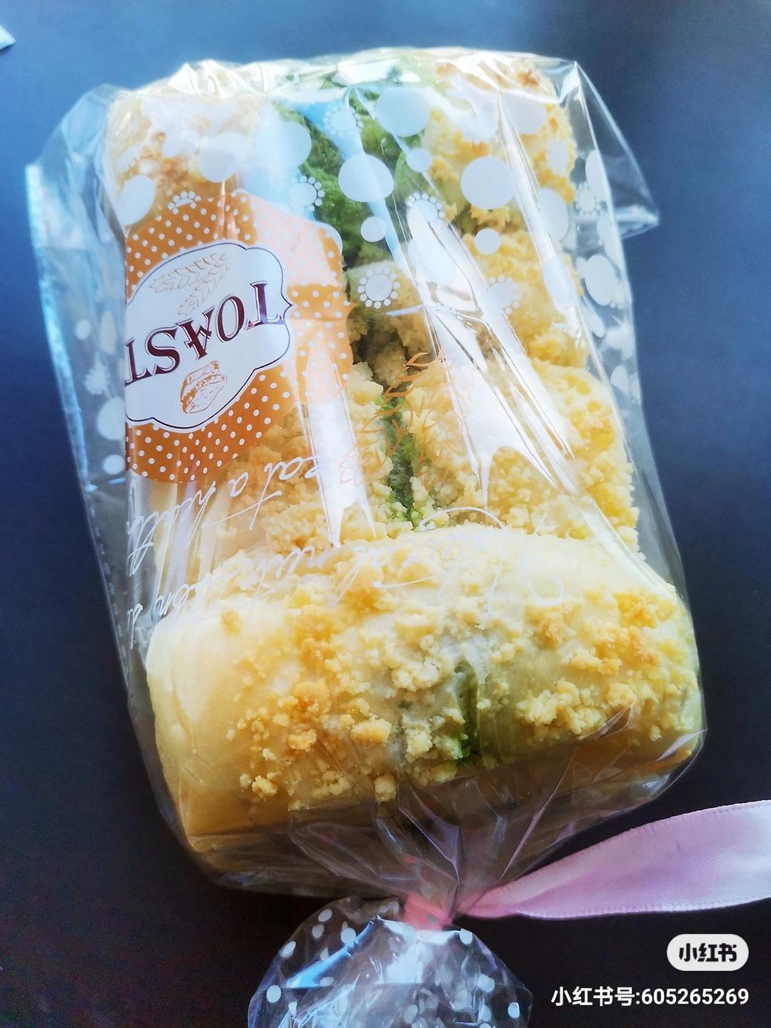 抹茶奶酥小金砖（70%中种吐司）