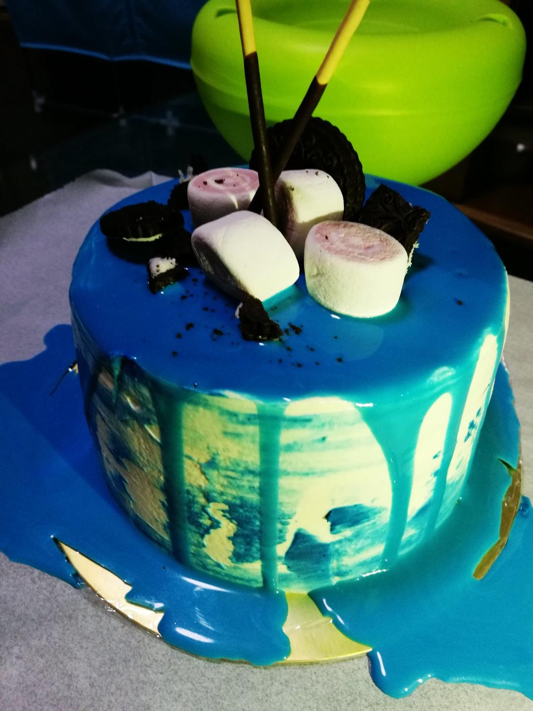 奶油淋面棋格蛋糕