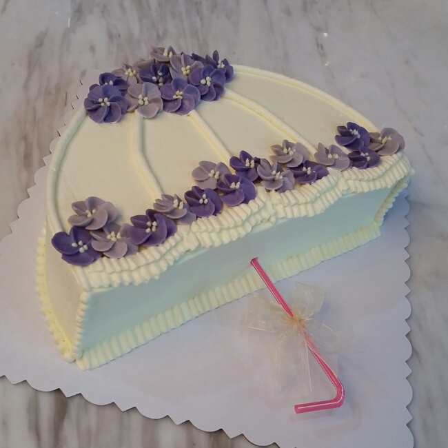 卟卟猪723做的太阳伞奶油创意蛋糕