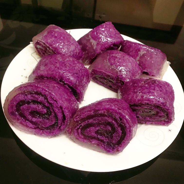 超颜值水晶紫薯卷的做法