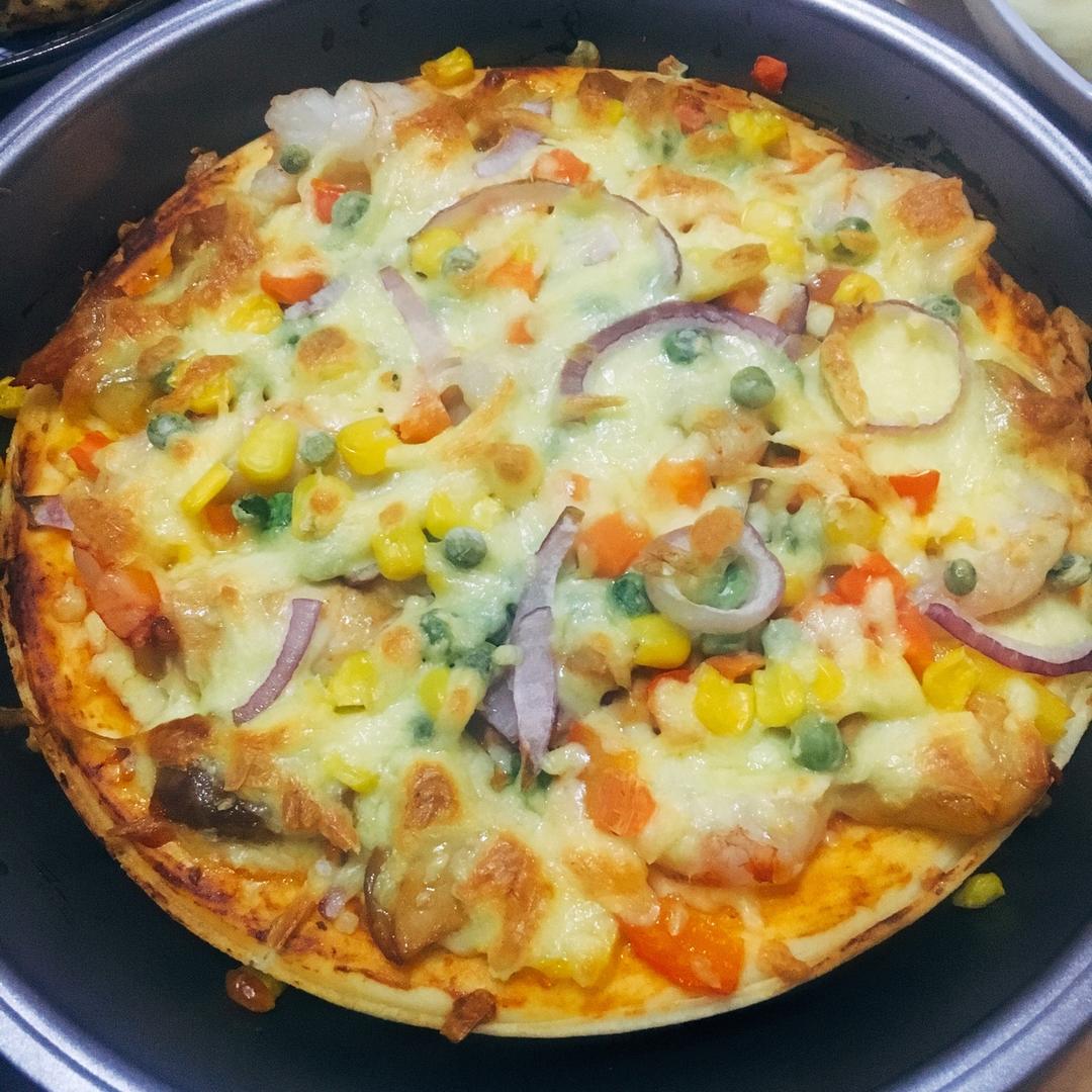 奥尔良烤鸡肉披萨