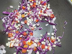 全麦紫甘蓝玉米粒鸡胸肉塔可|减肥早餐食谱的做法 步骤3