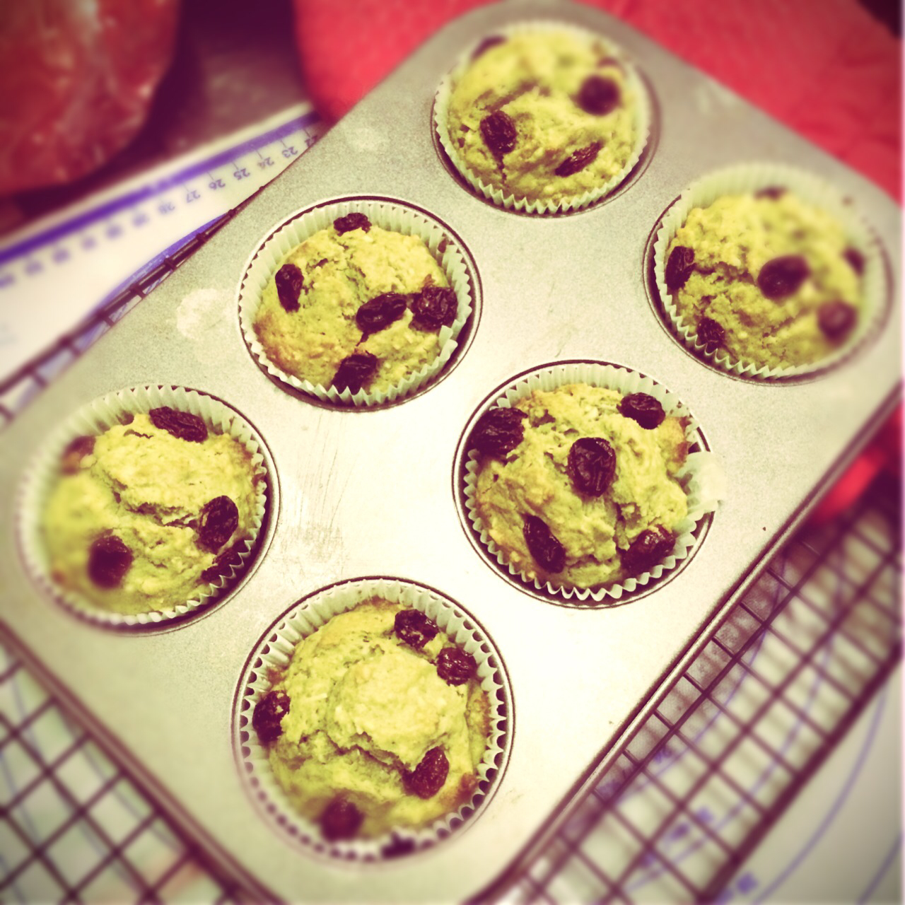 蜜豆核桃抹茶muffin