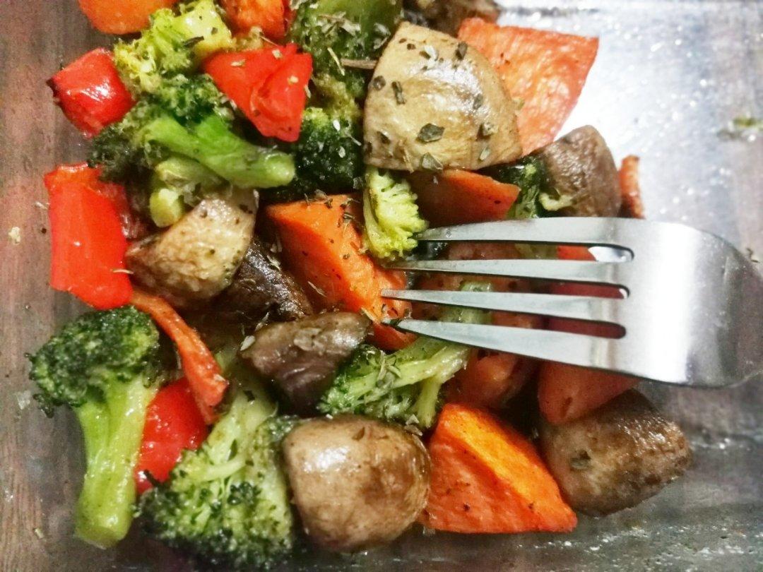 低卡饱腹醋汁蒜香时蔬热沙拉