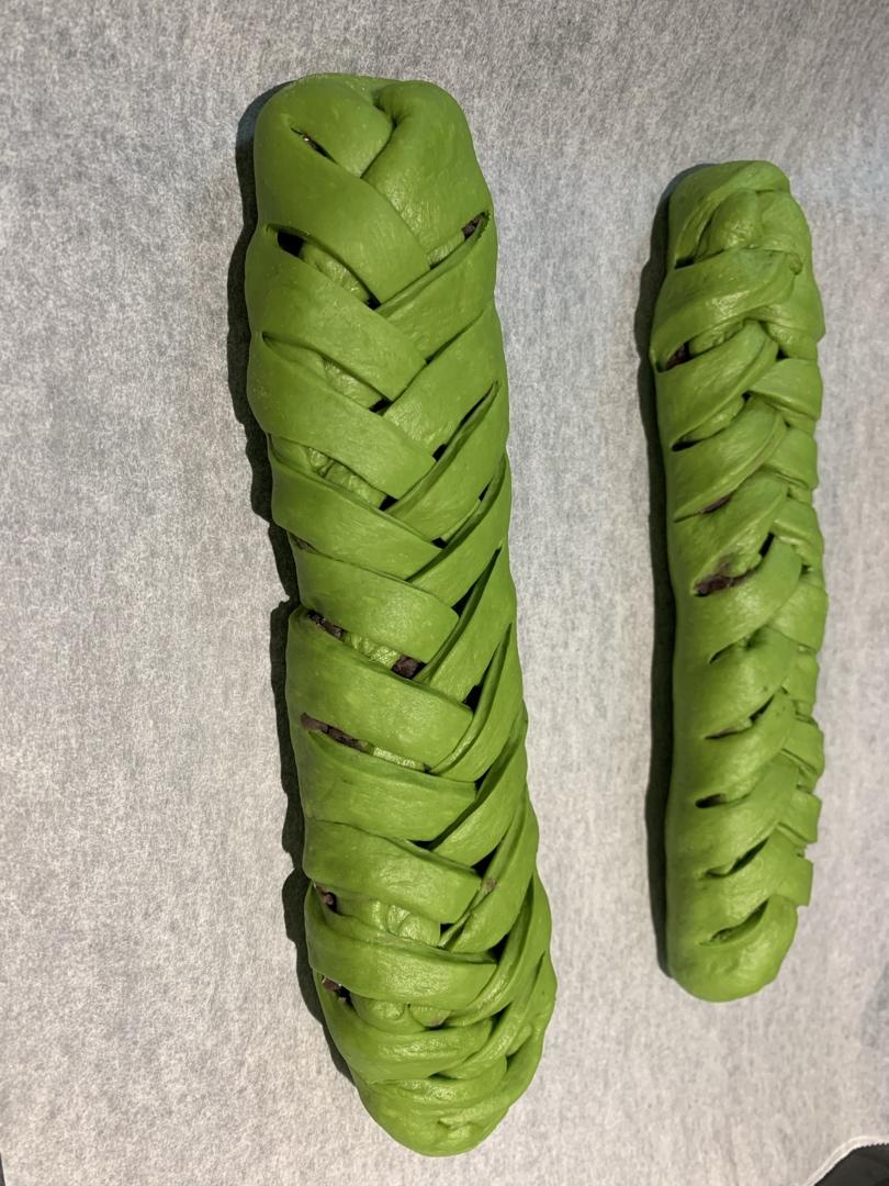 抹茶红豆面包