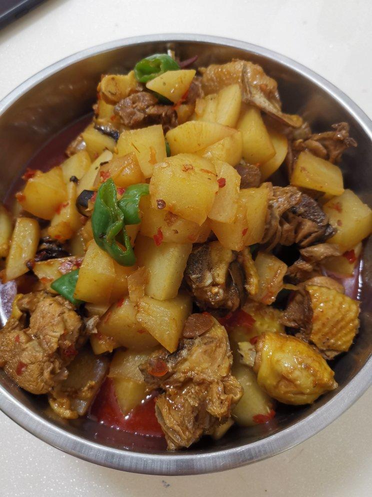 白萝卜红烧鸡块