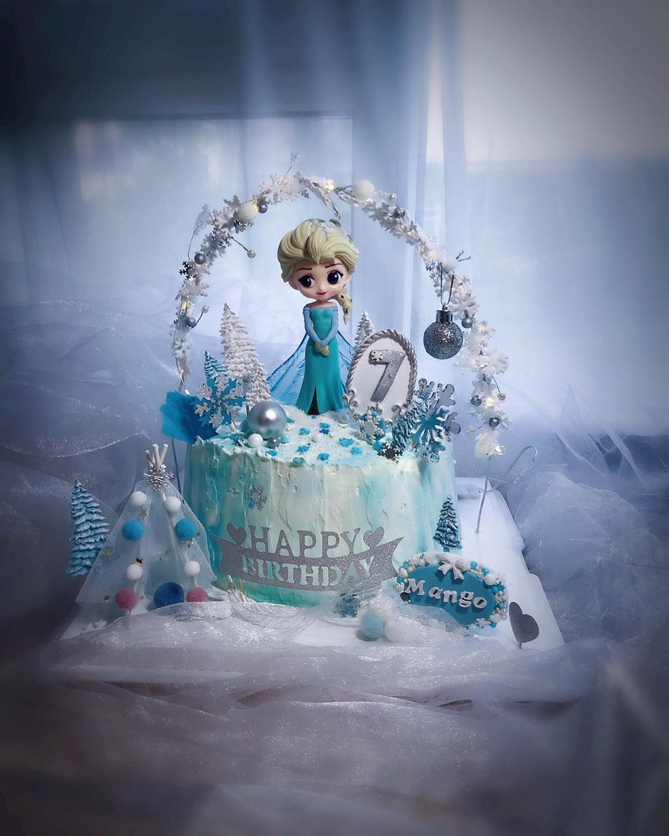 frozen生日蛋糕