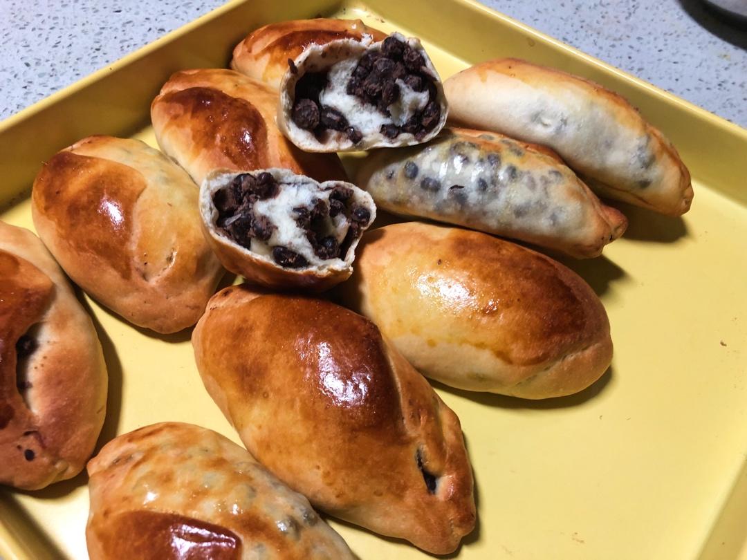 手工蜜豆面包卷
