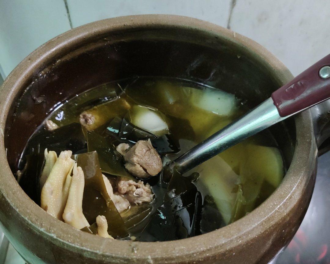用料少，汤色清，信阳海带鸭汤，商城县特色老鸭汤的做法 步骤10