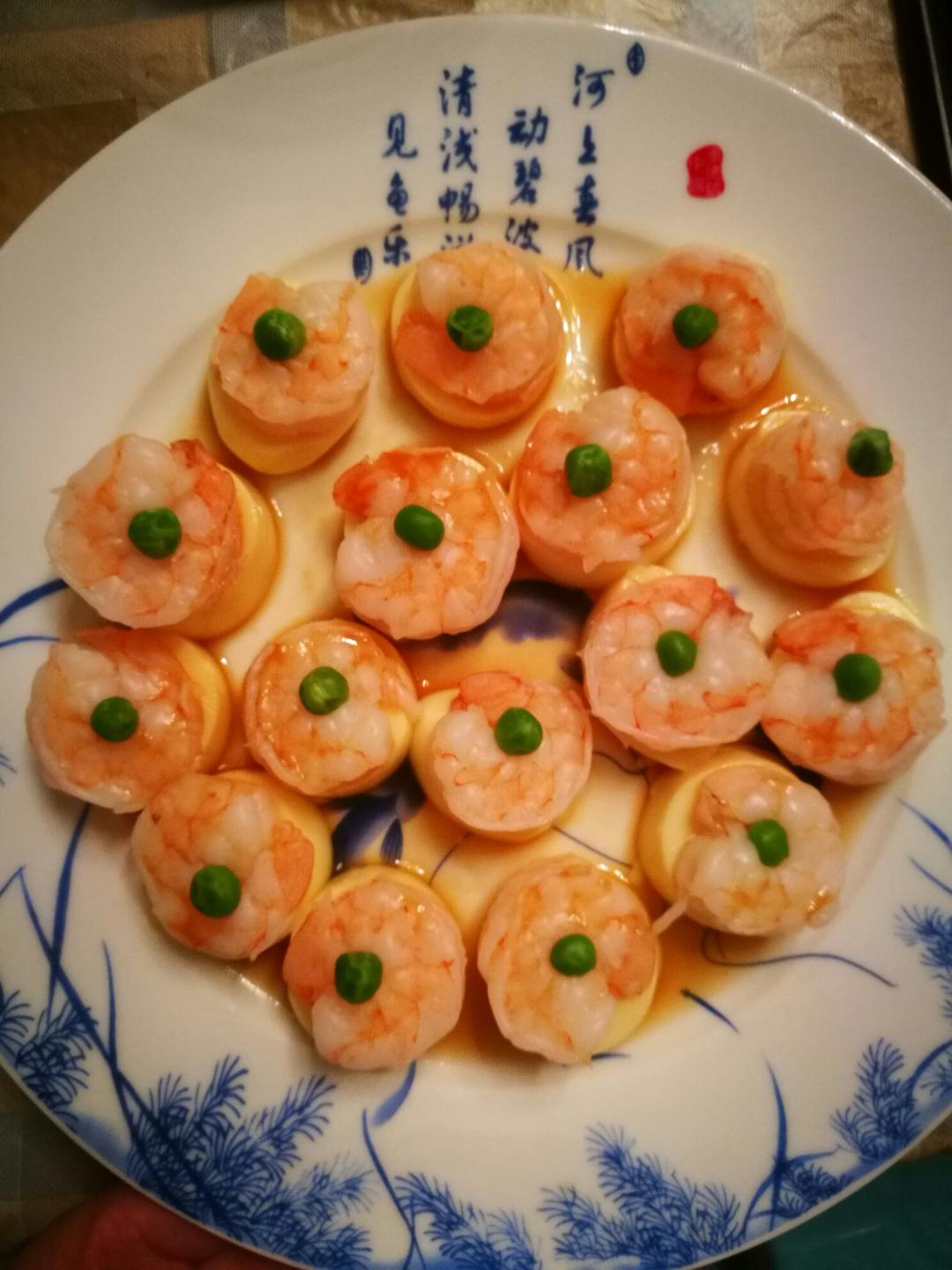 日本豆腐蒸虾仁