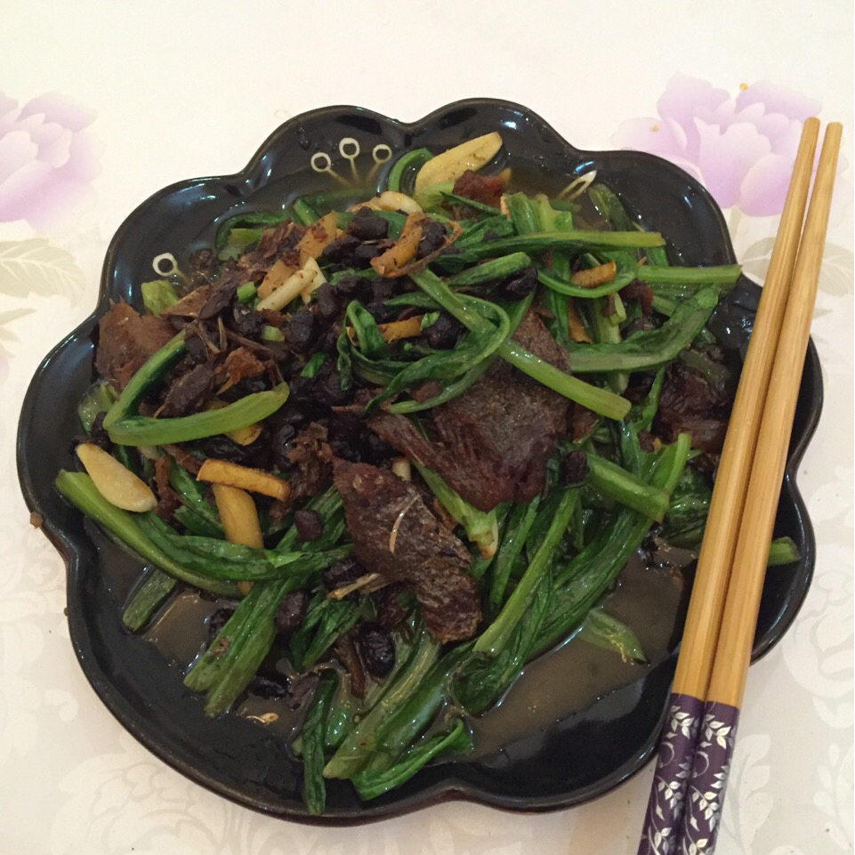 豆豉鲮鱼炒油麦菜