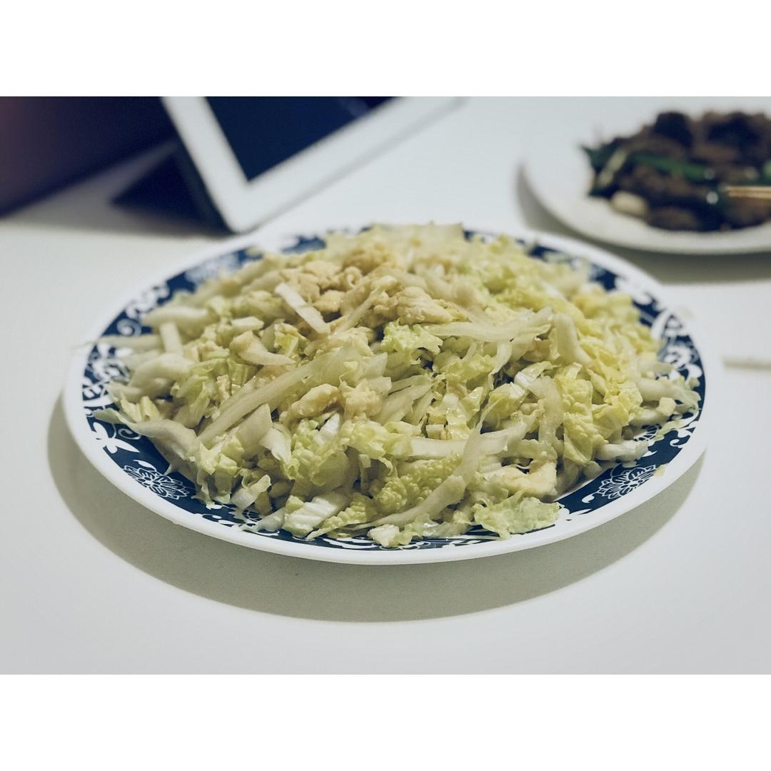 白菜丝拌炒鸡蛋