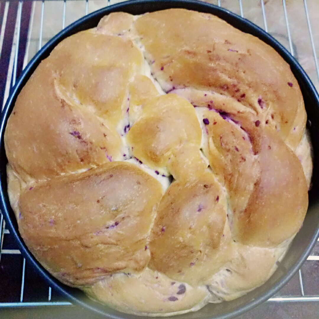 紫薯手撕面包（无需揉出膜）