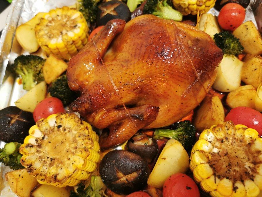 一款会爆汁的苹果蜜汁烤鸡🔥蒸烤箱版外脆里嫩❗