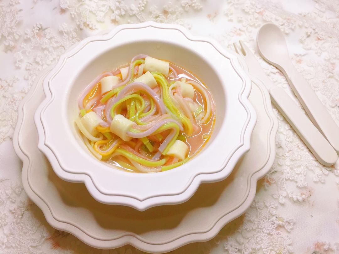 宝宝食谱鳕鱼肠串面的做法