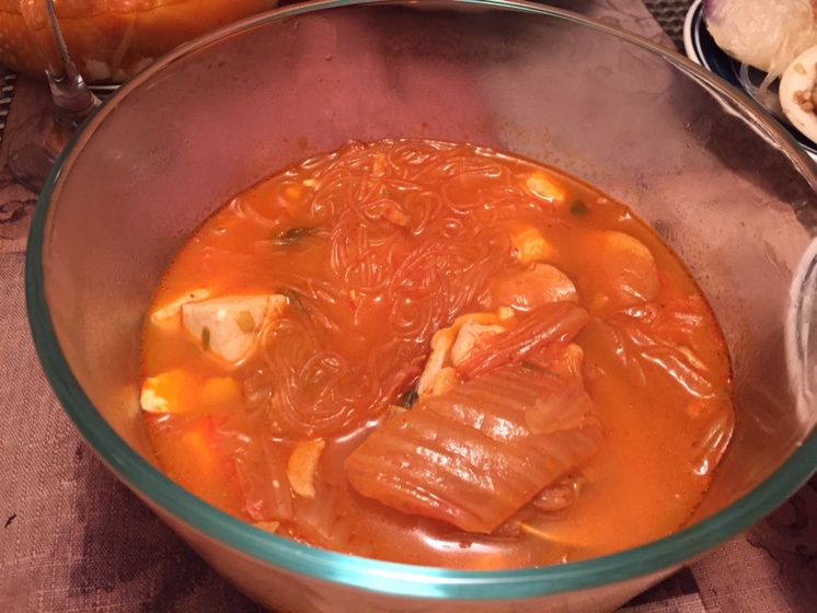 辣白菜豆腐汤