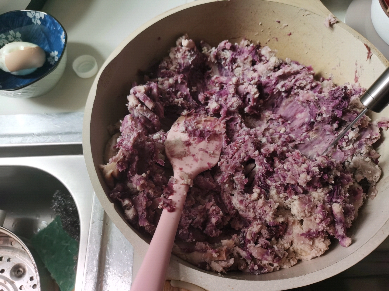 自制万能的低糖奶紫薯香芋泥馅，做月饼做面包做包子都可以