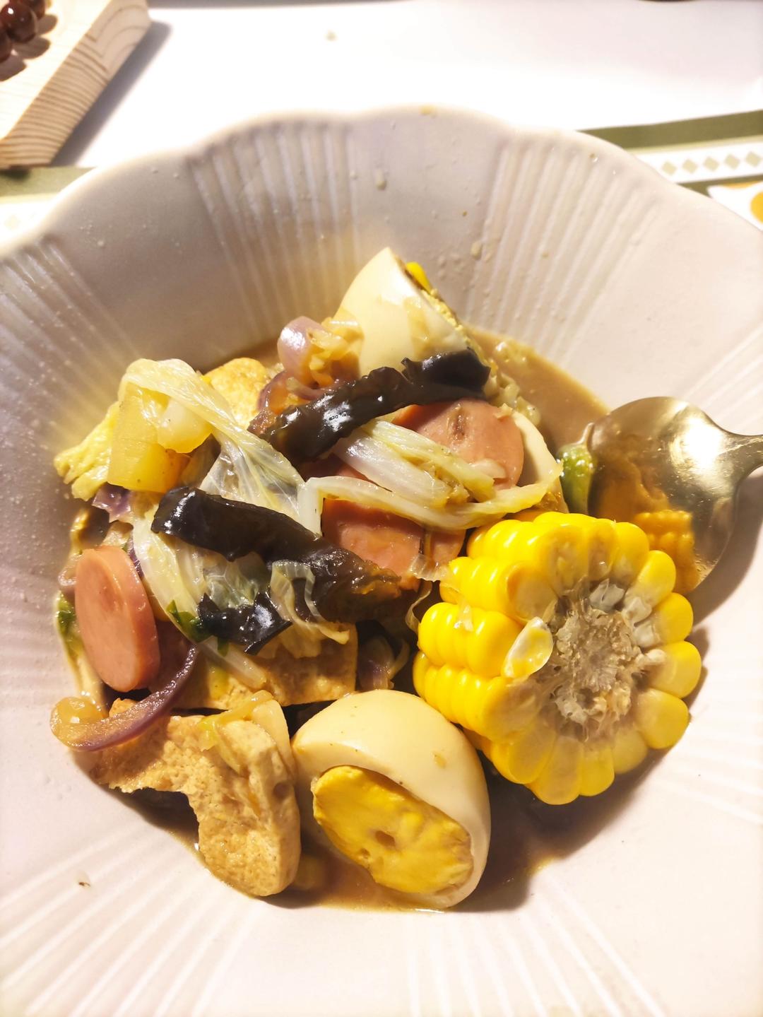 ✨无敌下饭❗️好吃到哭的白菜火腿豆腐煲