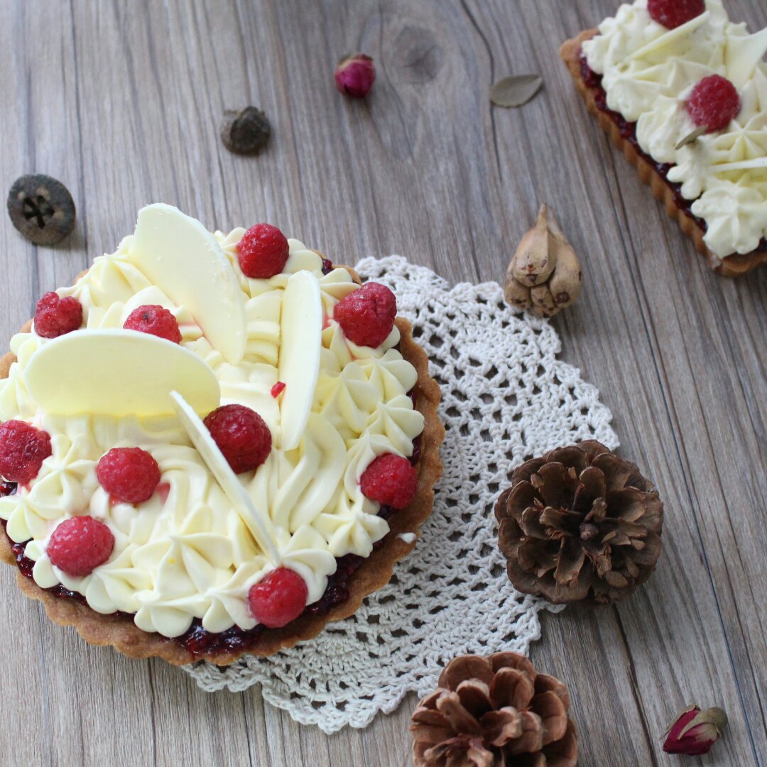 覆盆子白巧克力塔