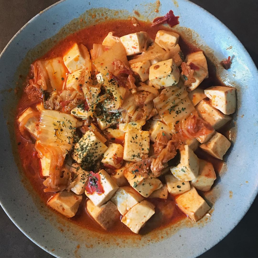 stephanie做的家常泡菜豆腐