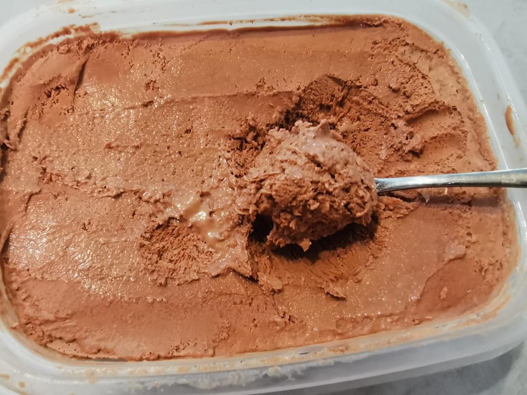 巧克力冰淇淋（无蛋无冰渣、免搅拌、消耗淡奶油）Choco Ice Cream