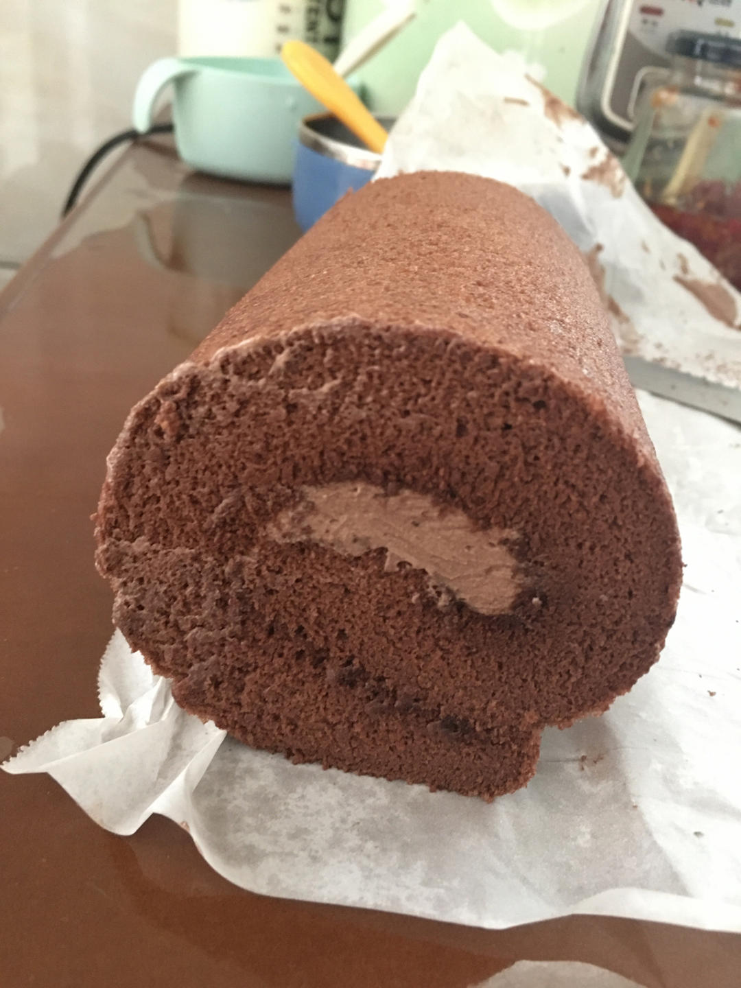 可可蛋糕卷(不消泡超浓郁巧克力口感)