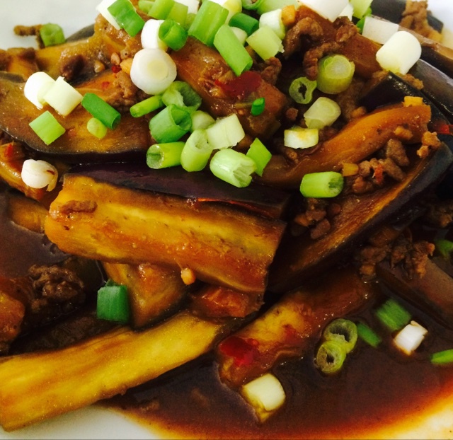 红烧肉末茄子