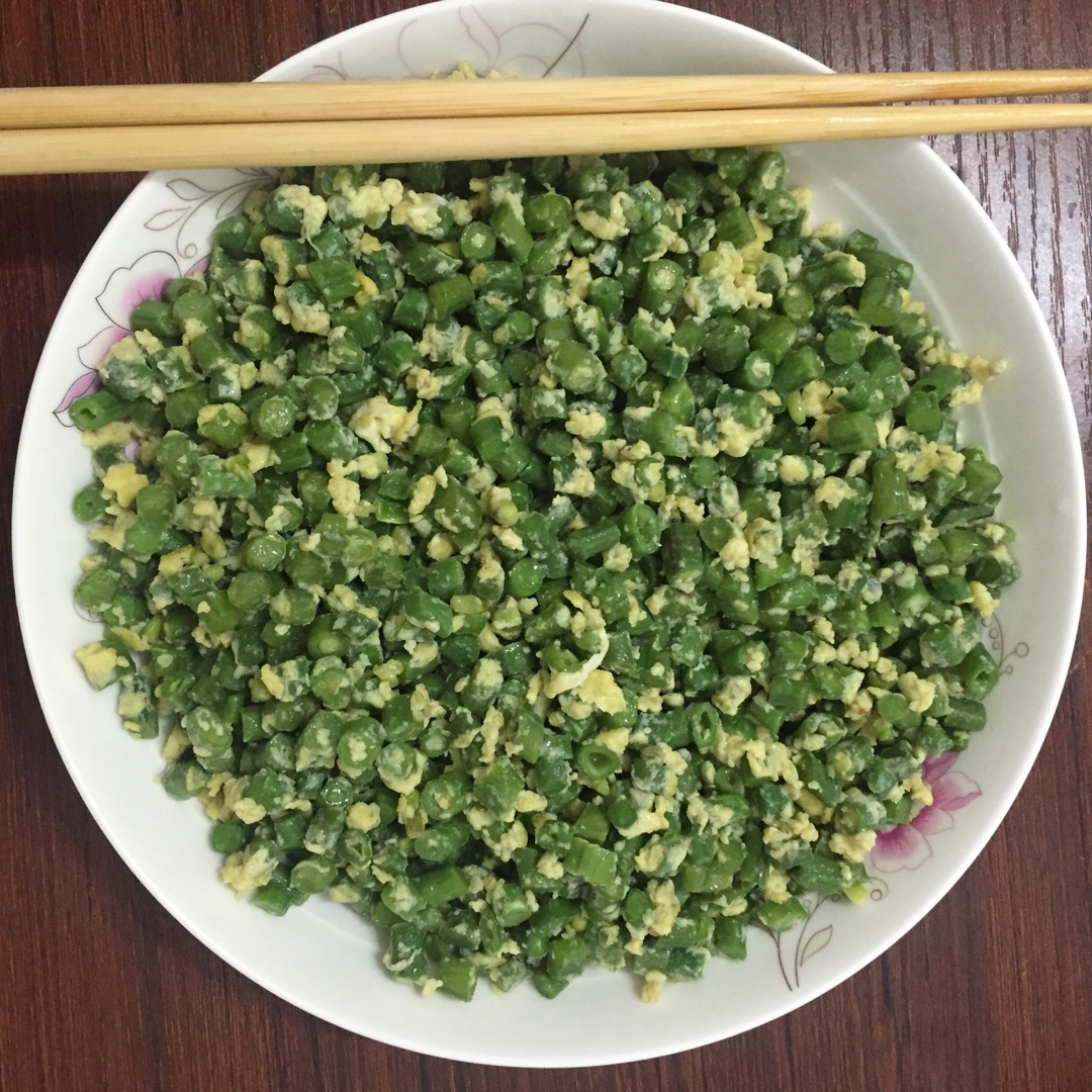 豆角炒鸡蛋