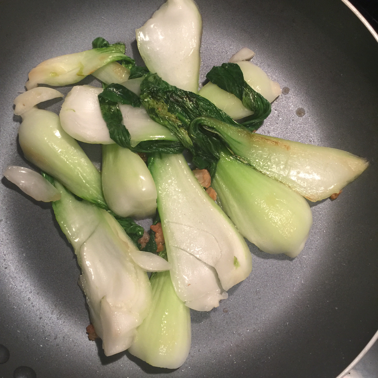 slongroad做的猪油渣炒青菜