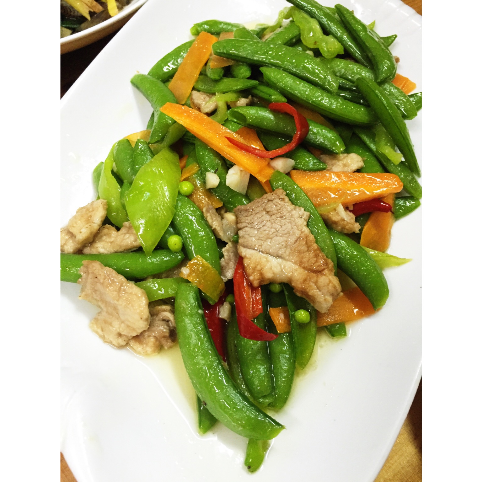 白果百合炒甜豆