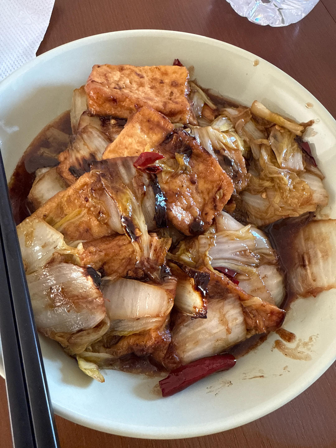 暖乎乎的娃娃菜烧豆腐，最适合转凉的天暖胃
