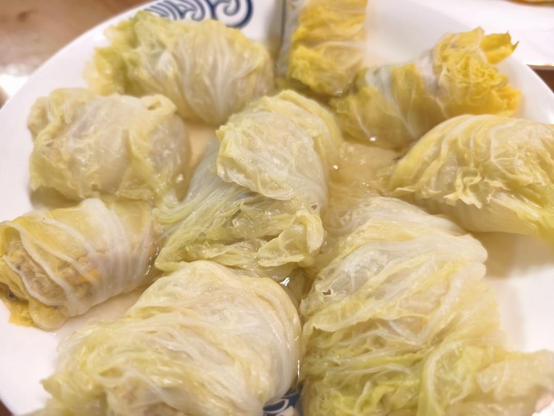 香菇肉末白菜卷
