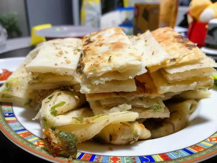 迄今为止最好吃最简单的一款面食：（面点小白也不会失手的）葱花千层饼