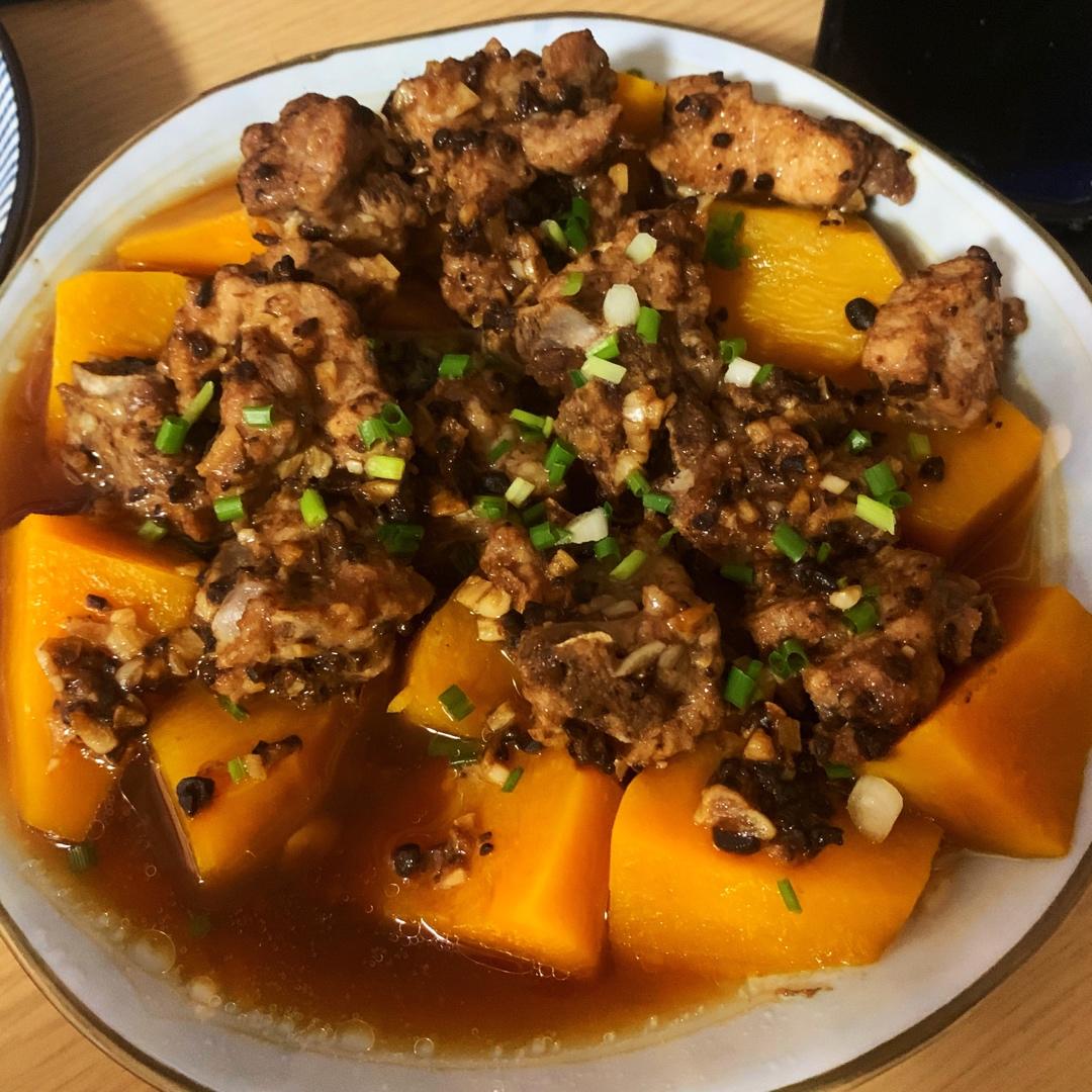 南瓜蒸豆豉排骨