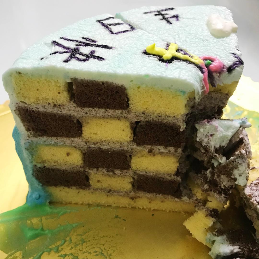 棋格生日蛋糕