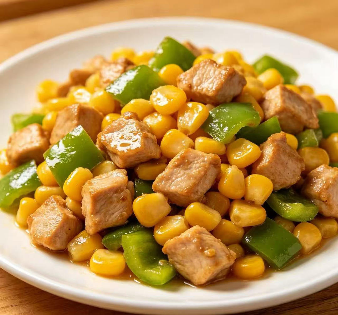 鸡丁青椒玉米粒