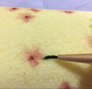 清新碎花手绘蛋糕卷的做法 步骤8
