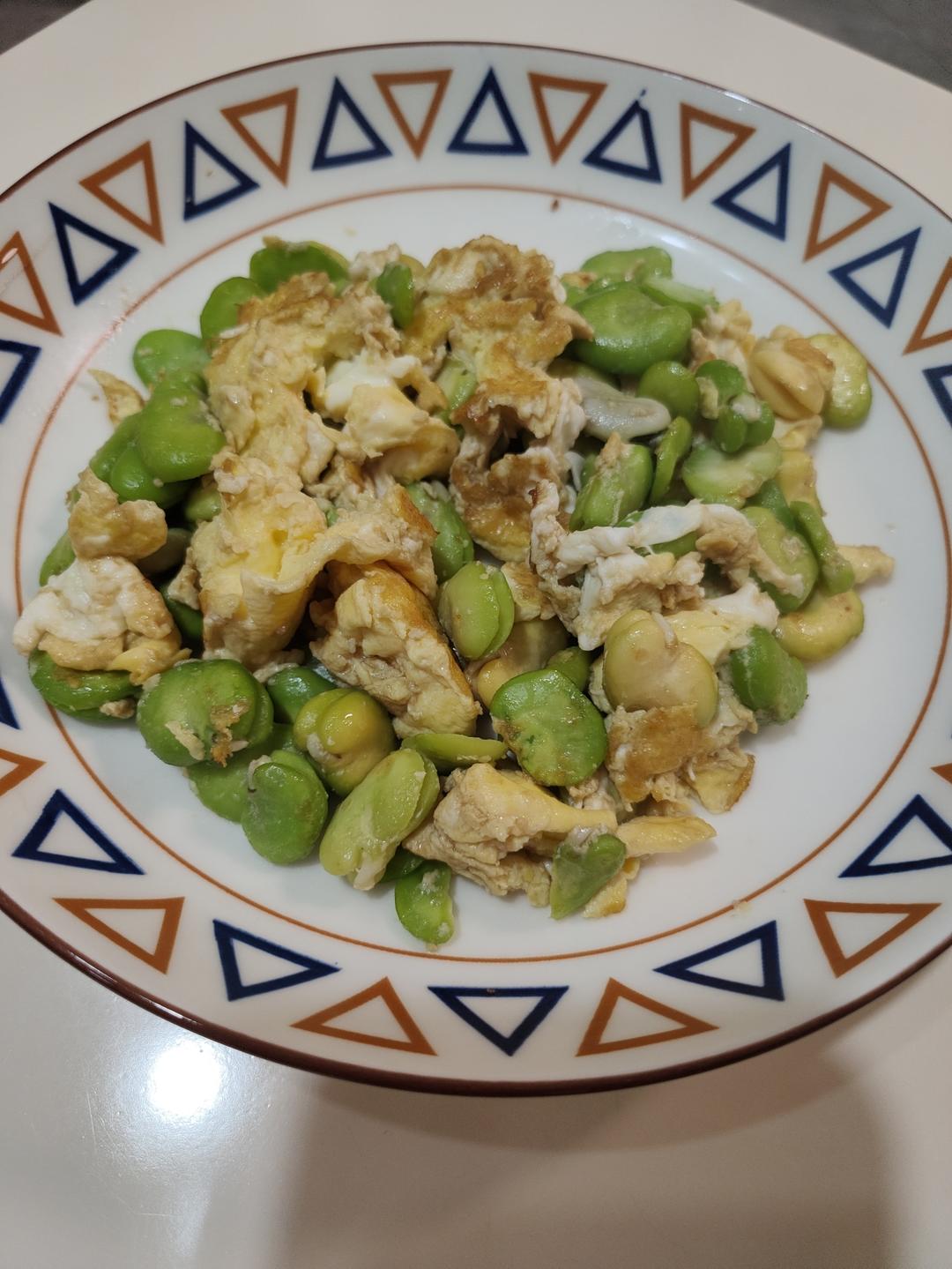 下饭菜！鸡蛋炒蚕豆米！一家人都爱吃！