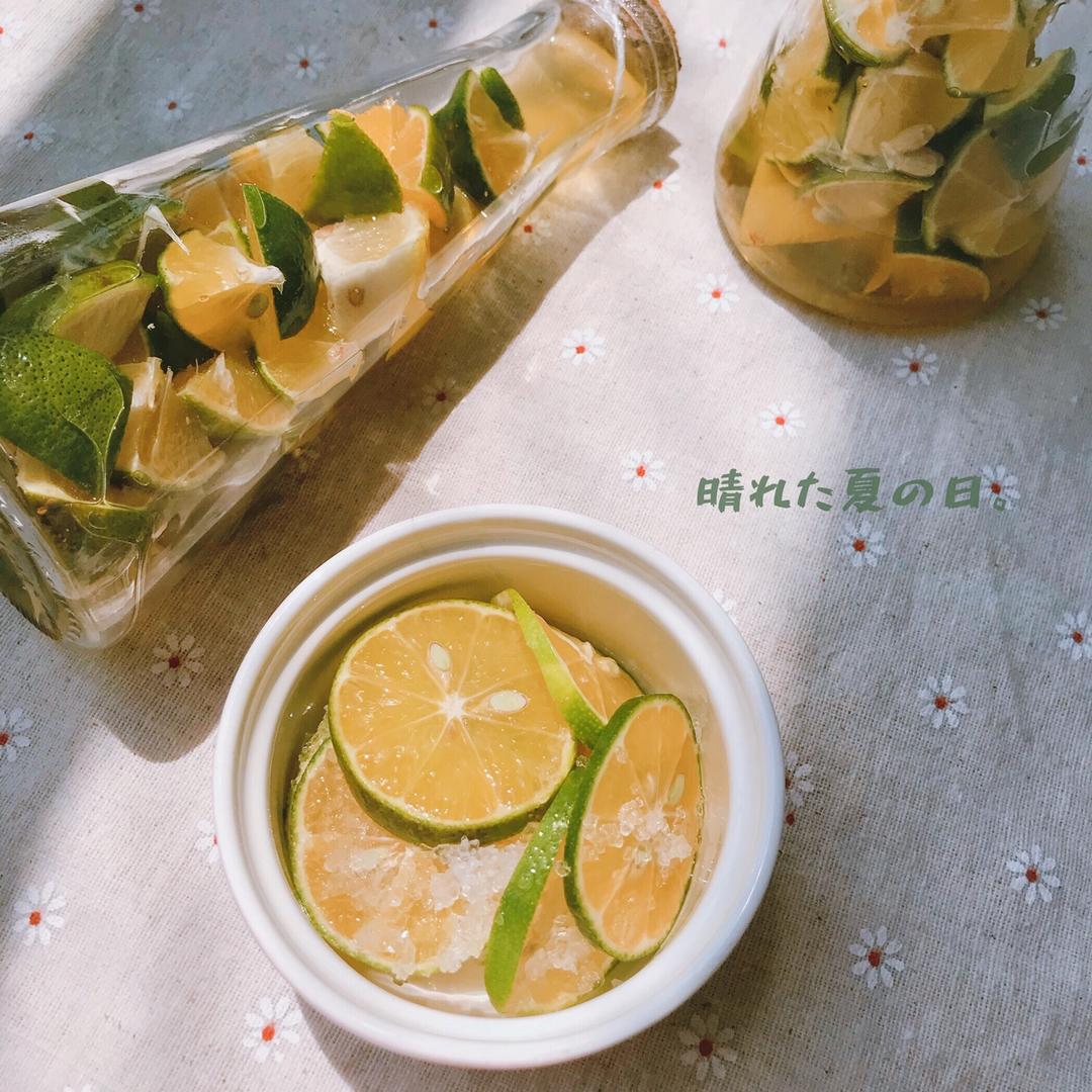 徐语谩做的蜜渍青柠海盐青柠