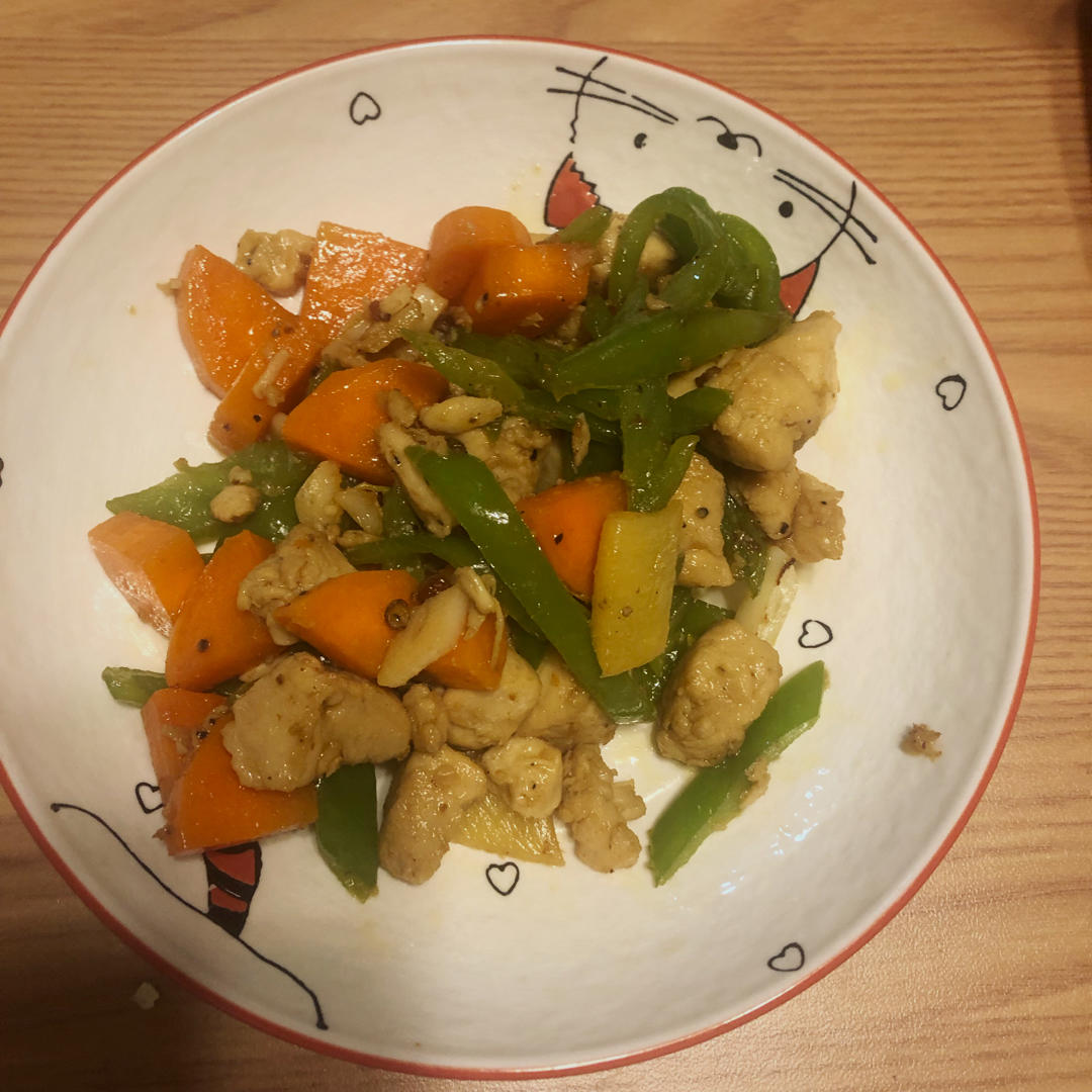 青椒鸡肉胡萝卜