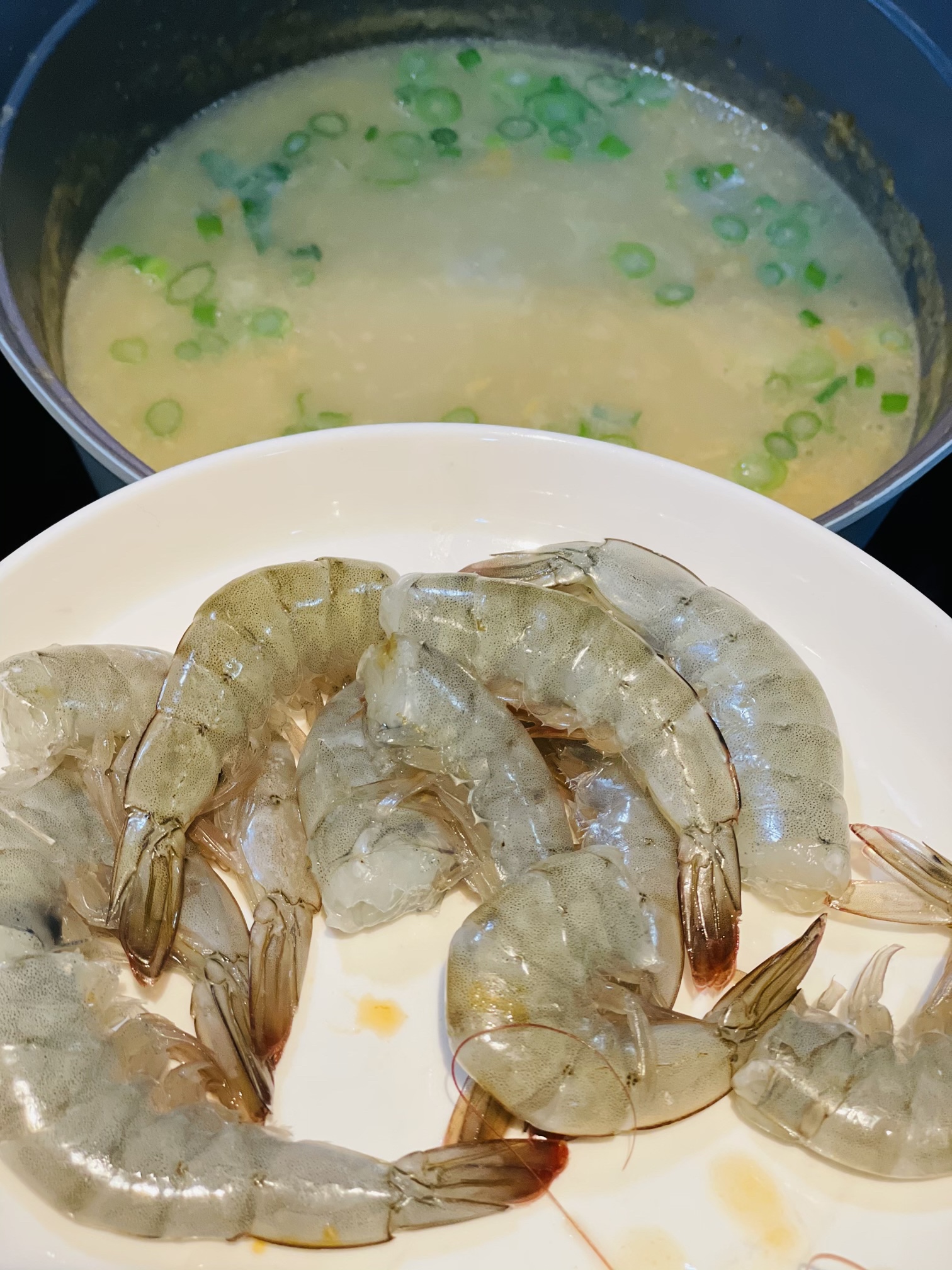 瑶柱鲜虾海鲜粥的做法 步骤8