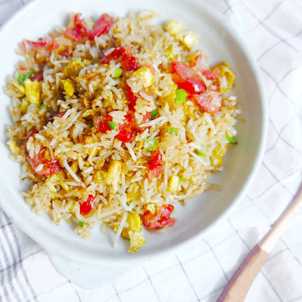 soyobell做的广式腊肠炒饭米粒沁香色彩缤纷