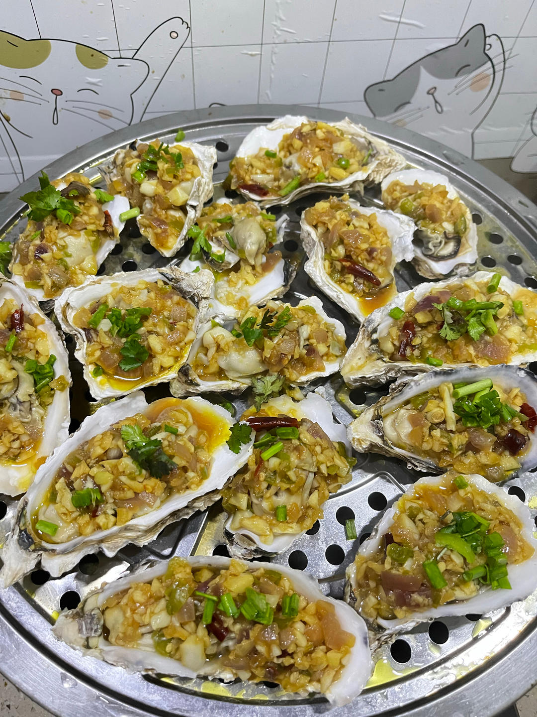 超简单～蒸蒜蓉生蚝