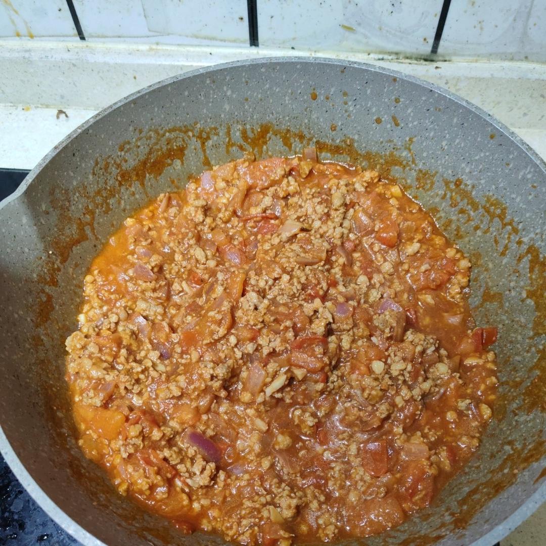 （完胜必胜客的）番茄肉酱意大利面～