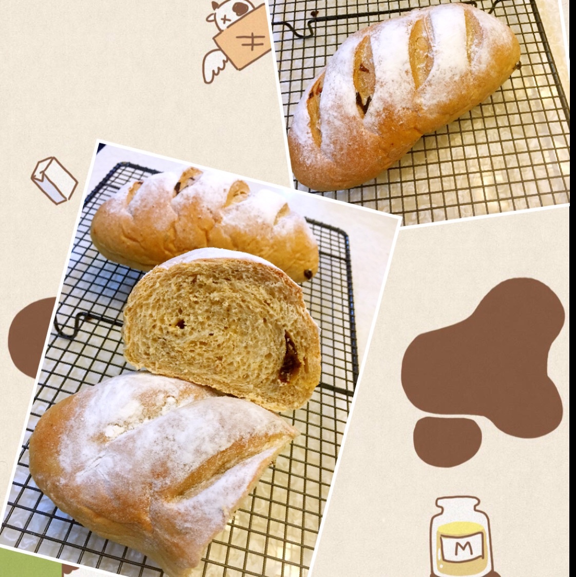 全麦红糖桂圆面包（金大旺）