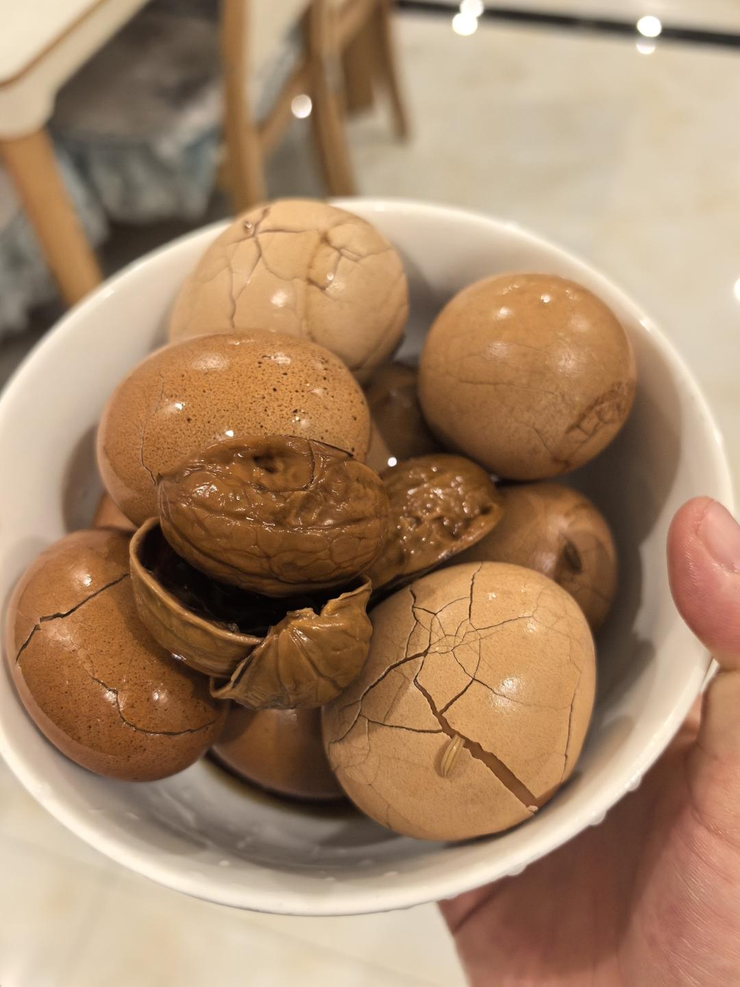 核桃壳煮鸡蛋