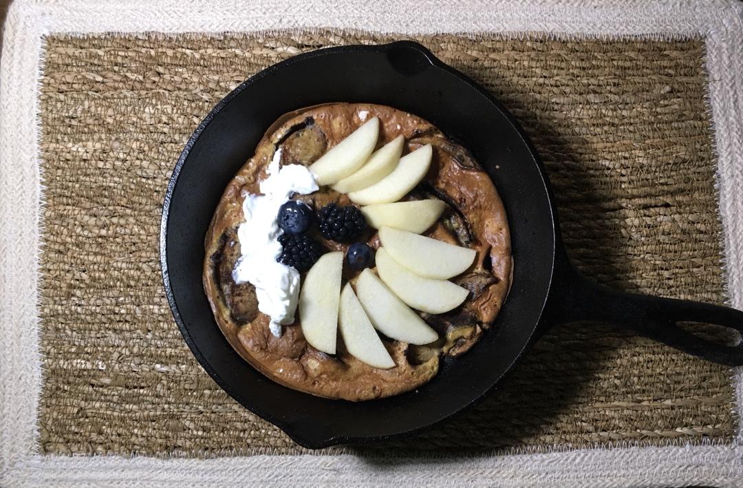 肉桂苹果全麦Dutch Baby（低热量大满足）